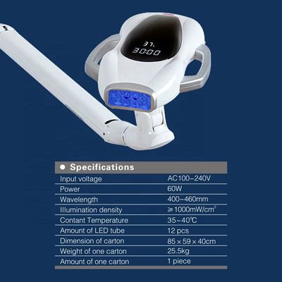 Praktische Zahnaufhellungsmaschine 60W für Zahnwellenlänge 400-460NM