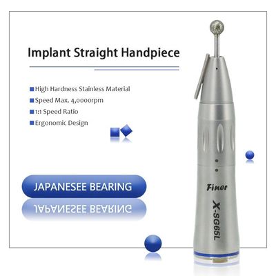 Dauerhafte gerade Bugnase Handpiece, Edelstahl zahnmedizinisches Handpiece-Faser-Optik