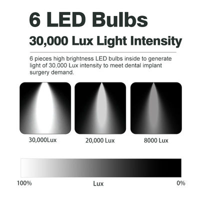 zahnmedizinisches Stuhl-Licht 8000Lx 1.4KG mit 80*160mm Spotgröße-Abstand 700mm