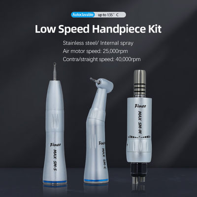 25000rpm Zahnhandstück Set Innere Wasserspray Luftmotor Gegenwinkel gerade