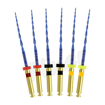Wärmeaktivierte Zahnrotationsdateien Zahn Endodontik Nickel Titanium Blaue Datei