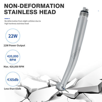 Luftgetriebene Zahnturbine aus Edelstahl Hochgeschwindigkeitshandstück mit CE