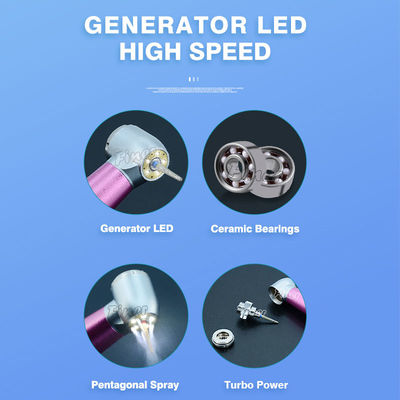 5 LED Farbiges Zahnhandstück Zahnhandstück 5 Led Zahnhandstück Hochgeschwindigkeitsfarbiges Handstück